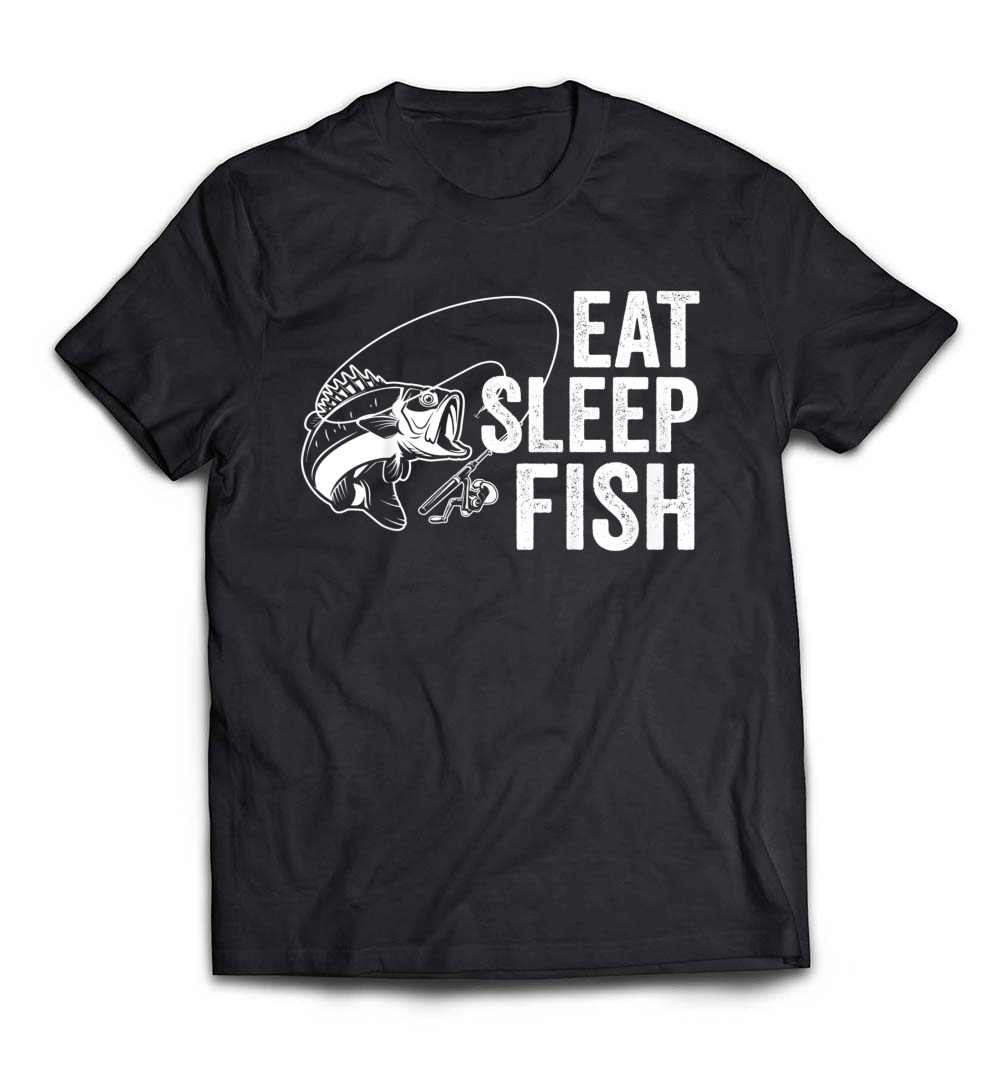 Eat Sleep Fish Funny Fishing Youth Design T-Shirt: A Fun Tee for Young Anglers